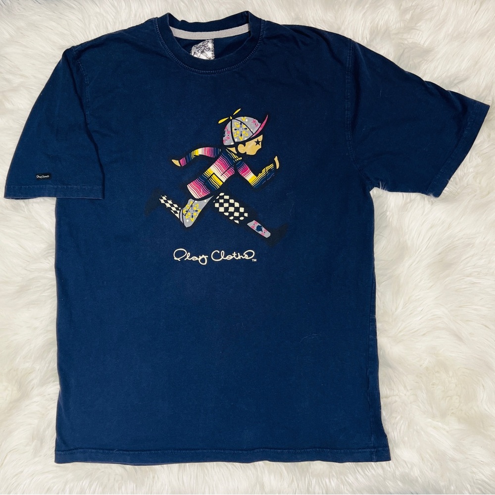 Vintage PLAY CLOTHS T-Shirt - CLIPSE - Navy w/ Multicolor See Jack Run Graphics